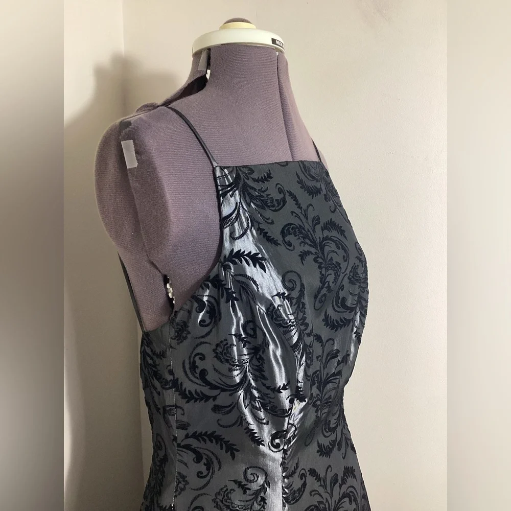 Vintage Gothic Maxi Dress 90s Y2K Witchy Prom Gown Size 8 - Picture 9 of 17